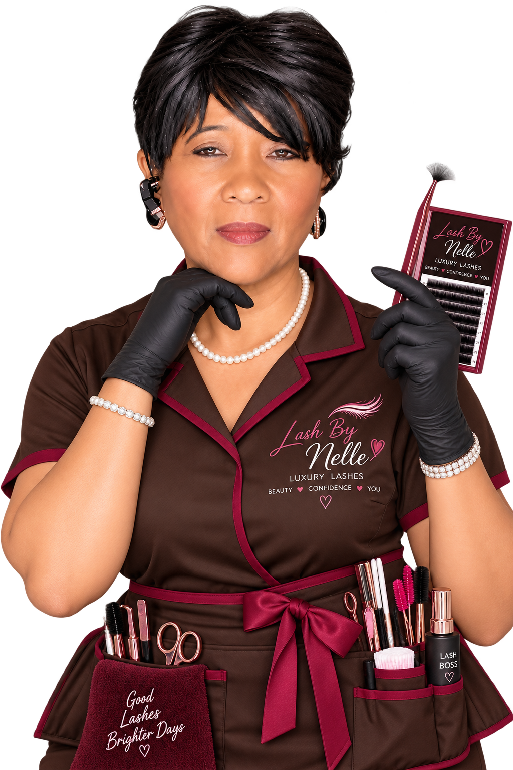 Elma, lash artist and founder of Lashes By Elma